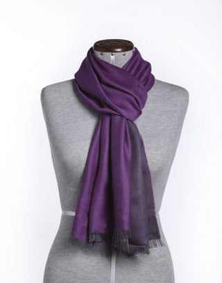 Reversible Baby Alpaca and Silk Scarf Poncho