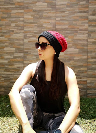 Reversible Cabled 100% Alpaca Knit Hat Fun