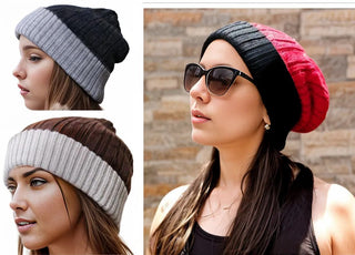 Reversible Cabled 100% Alpaca Knit Hat Fun