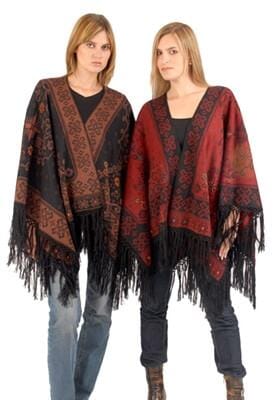 Reversible Floral Alpaca Ruana - Purely Alpaca