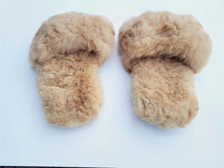 Slide-In Fluffy Furry Fuzzy Alpaca Fur Slippers Socks