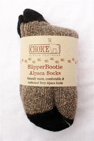 "SlipperBootie" Alpaca Socks - Made in the USA Socks 