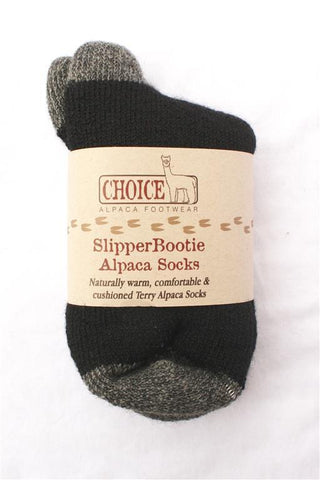 "SlipperBootie" Alpaca Socks - Made in the USA Socks 