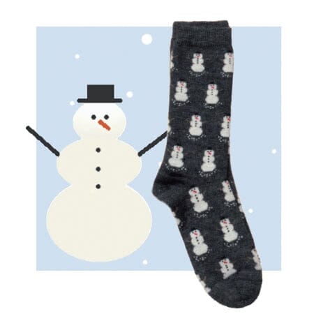 Snowman Alpaca  Socks - Purely Alpaca