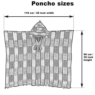 Soft Blues Alpaca Poncho Poncho
