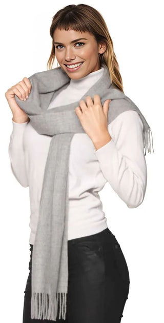 Solid Weave Brushed Scarf Scarves 401 SilverGrey