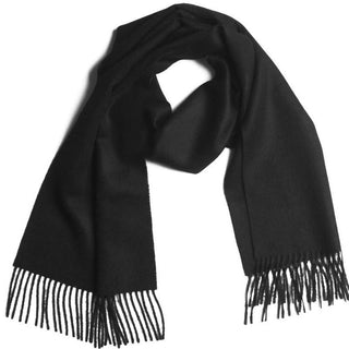 Solid Weave Brushed Scarf Scarves Black