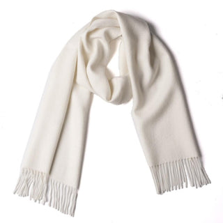 Solid Weave Brushed Scarf Scarves Cream