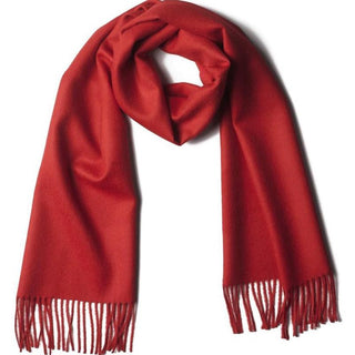 Solid Weave Brushed Scarf Scarves Fire Engine Red