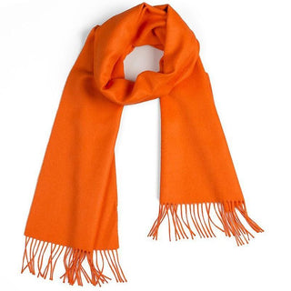 Solid Weave Brushed Scarf Scarves Orange Sunrise