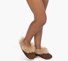 Suede and Fur Alpaca Slippers Socks