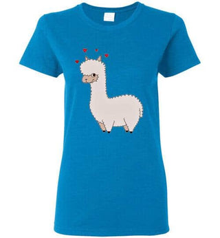 t-shirt: Alpaca Love Gildan Ladies Short-Sleeve Sapphire S 