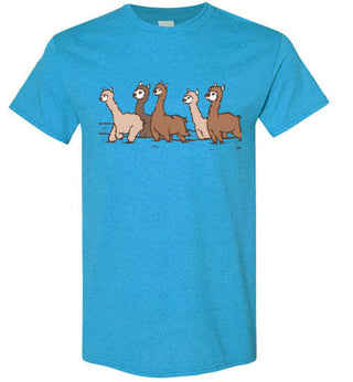 t-shirt: Curious Alpacas Gildan Short-Sleeve Shirts & Tops Heather Sapphire S