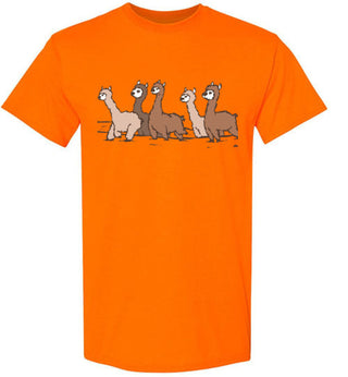 t-shirt: Curious Alpacas Gildan Short-Sleeve Shirts & Tops Safety Orange S