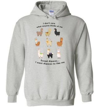 t-shirt: I Want Alpacas to Like Me Gildan Heavy Blend Hoodie Ash S 