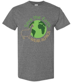 t-shirt: Save the Earth Wear Alpaca Gildan Short-Sleeve Shirts & Tops Graphite Heather S 