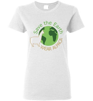 t-shirt: Save the Earth Wear Alpaca - Ladies Cut - Purely Alpaca