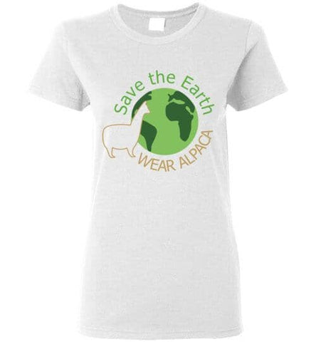 t-shirt: Save the Earth Wear Alpaca - Ladies Cut - Purely Alpaca