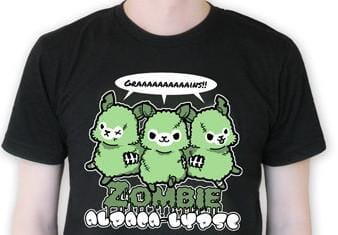 t-shirt: Zombie Alpaca-lypse! Unisex cut - Purely Alpaca