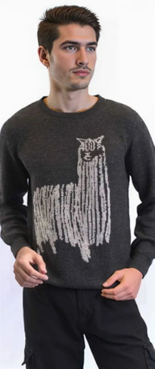 Watchful Sire 100% Baby Alpaca Mens Sweater Sweater