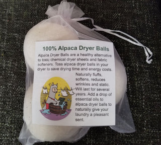 Wet Felted USA Alpaca Dryer Balls Home Goods Set of 3 balls