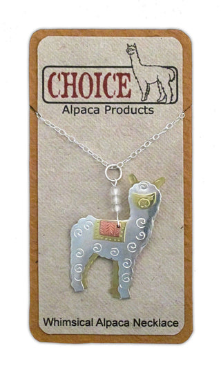 Whimsical Alpaca Necklace FUN Necklace