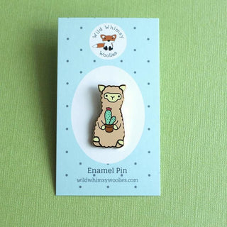 Wild Whimsy Alpaca Cactus Pin - Purely Alpaca
