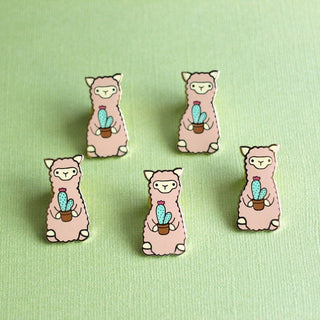 Wild Whimsy Alpaca Cactus Pin - Purely Alpaca