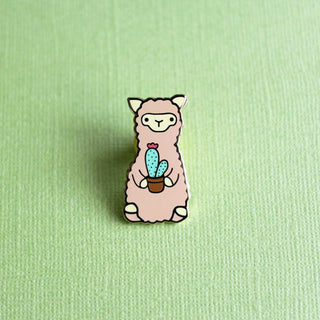 Wild Whimsy Alpaca Cactus Pin - Purely Alpaca