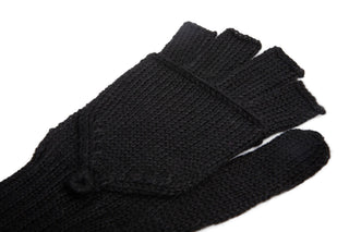 glittens-lg-charcoal-100% Alpaca Fashion Gloves/Glittens