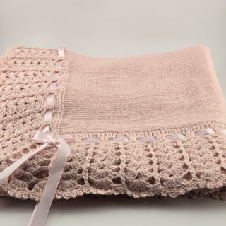 100% Baby Alpaca Receiving Blanket Blanket Pink 