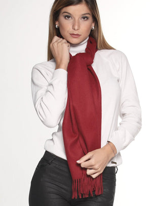 PT-1004-COM11-100% Baby Alpaca Scarf - Woven Solid