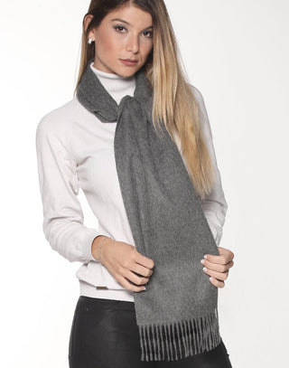 PT-1004-COM7-100% Baby Alpaca Scarf - Woven Solid