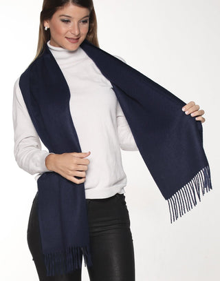 PT-1004-COM8-100% Baby Alpaca Scarf - Woven Solid
