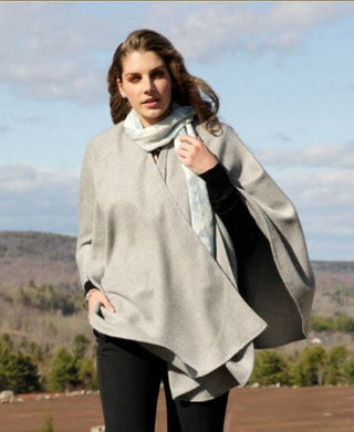 PL_308-sand-100% Baby Alpaca Woven Ruana