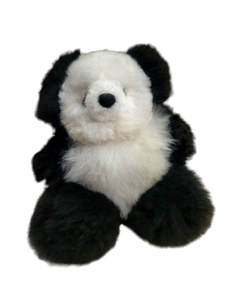 12" Alpaca Teddy Bears - Choice Alpaca Products-12inchHucBear_black-white