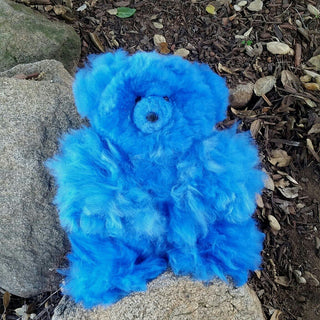 12" Alpaca Teddy Bears - Choice Alpaca Products-12inchHucBear_blue