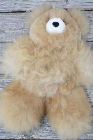 12inchHucBear_fawn-12" Alpaca Teddy Bears