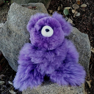 12" Alpaca Teddy Bears - Choice Alpaca Products-12inchHucBear_purple