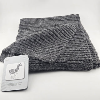 Munay 100% Baby Alpaca Scarf in Medium Grey Scarf 