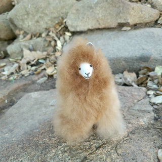 6" Standing Alpaca Fur Toy - Choice Alpaca Products-INCT-6inch-brown