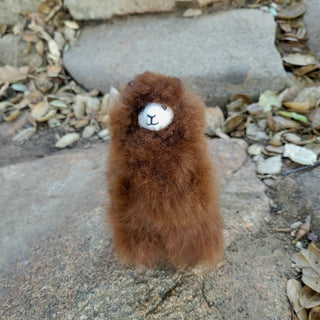 6" Standing Alpaca Fur Toy - Choice Alpaca Products-INCT-6inch-brown