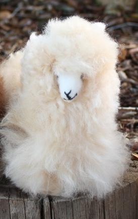 6" Standing Alpaca Fur Toy - Choice Alpaca Products-INCT-6inch-grey