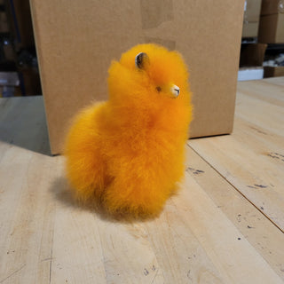 6" Standing Alpaca Fur Toy - Choice Alpaca Products-INCT-6inch-orange