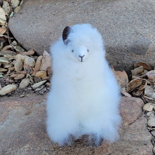 6" Standing Alpaca Fur Toy - Choice Alpaca Products-INCT-6inch-white