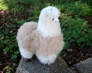 9" Standing Fur Alpaca Toy - Choice Alpaca Products-9inchStndFurToy_mixed
