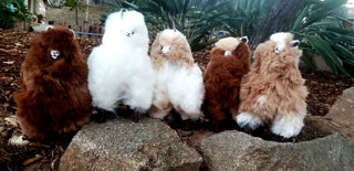 9inchStndFurToy_white-9" Standing Fur Alpaca Toy