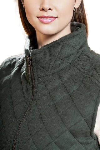 Luxury Quilted Alpaca Vest Jacket 