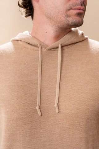 Baby Alpaca/Cotton Hoodie Shirts & Tops Beige SM 