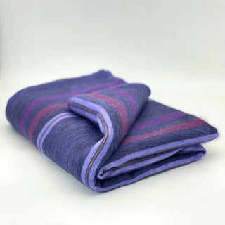 Alpaca Bed Blanket - Striped Blankets BC 